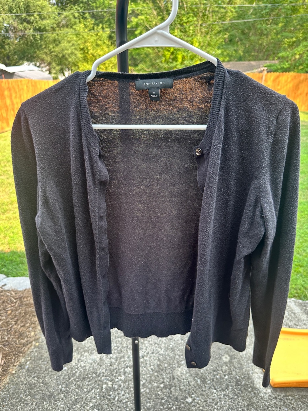 Ann Taylor Black Cardigan Sweater M